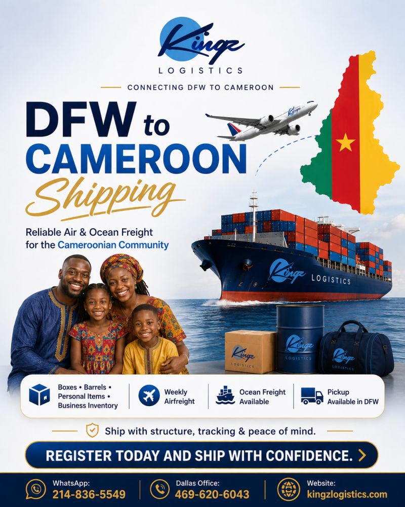 Shipping from DFW to Cameroon